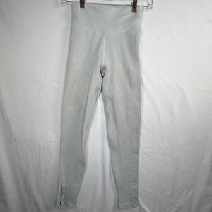 Offline by Aerie Ribbed Waffle Knit Snap Ankle Leggings Sage Green XS